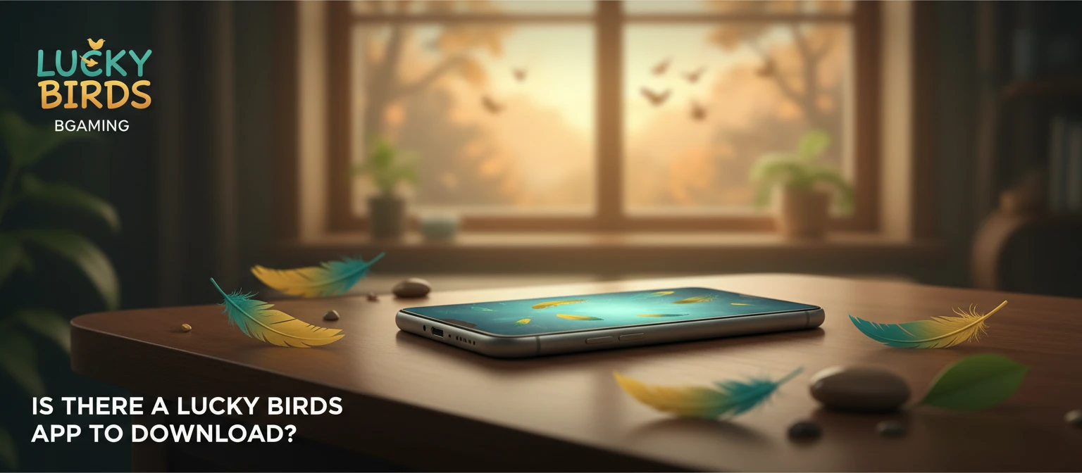 Phone showing a browser window representing browser-based Lucky Birds play