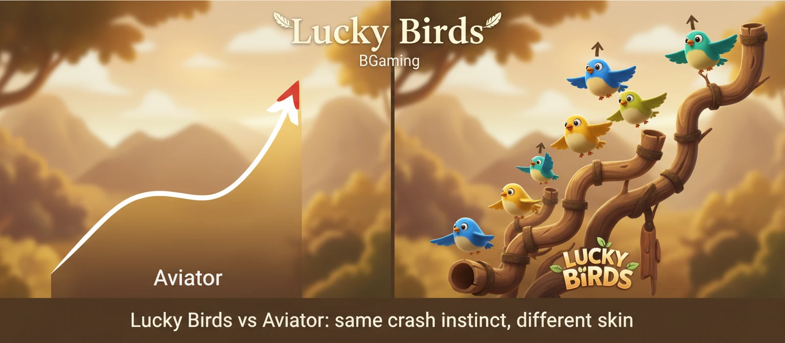 Conceptual comparison of two crash-style games with a rising multiplier